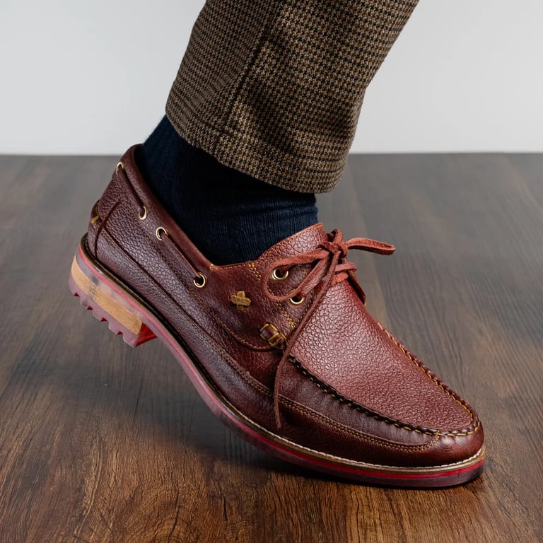 Marco Di Milano Amalfi Wine Premium Calf Leather Boat Shoes
