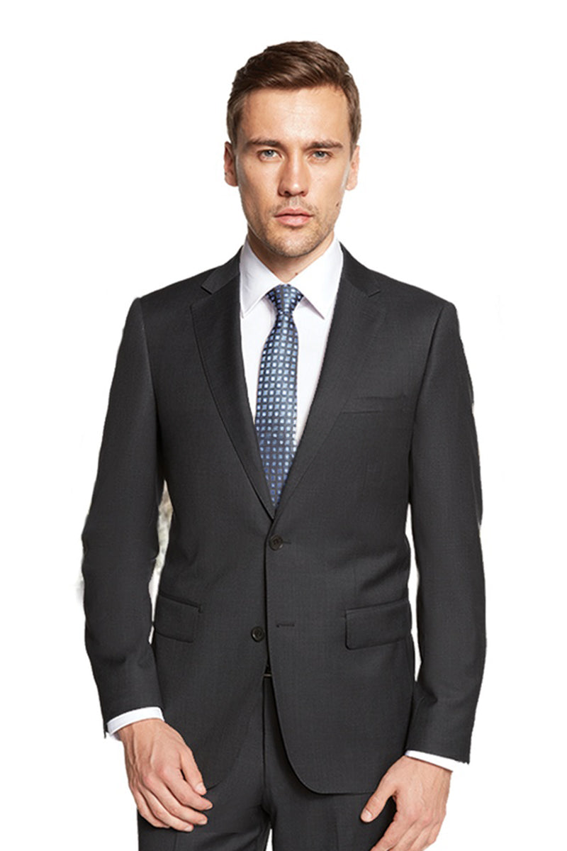 Enzo Solid Charcoal Suit