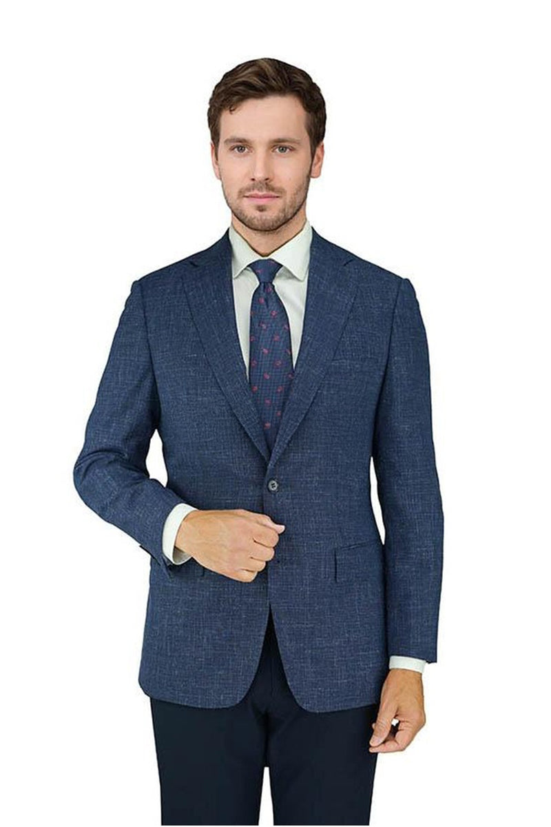 Enzo Tovare Blue Crossweave Sports Jacket
