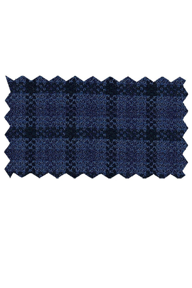 Enzo Tovare Dark Blue Check Sports Jacket