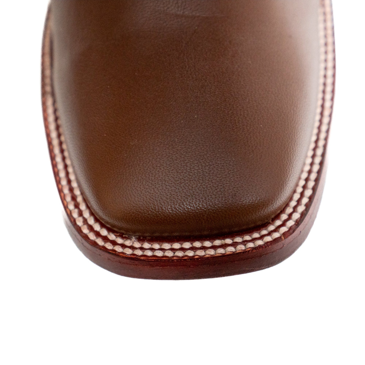 Los Altos Men's Boot Wide Square Toe Deer Light Brown Leather Sole