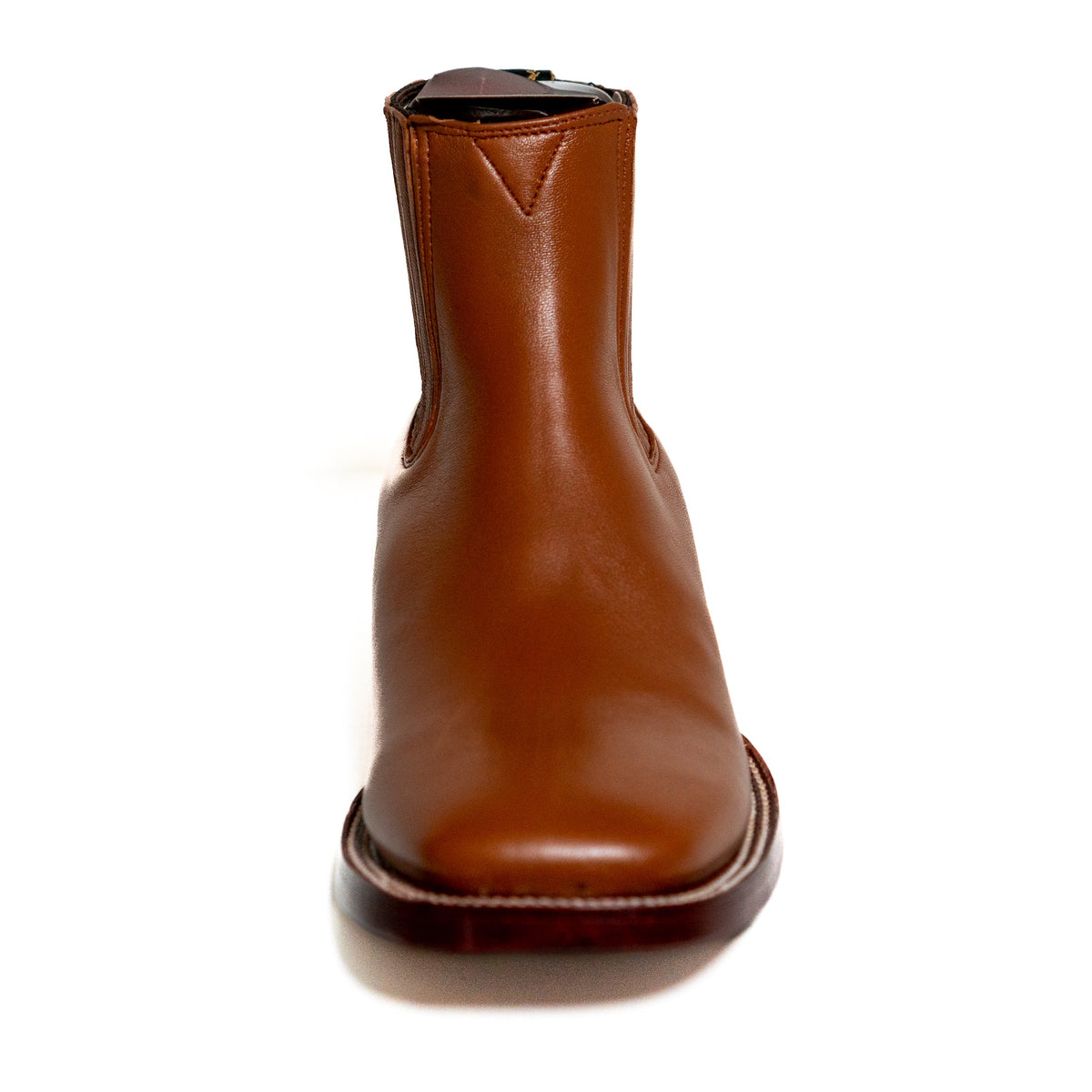 Los Altos Men's Boot Wide Square Toe Deer Honey Leather Sole