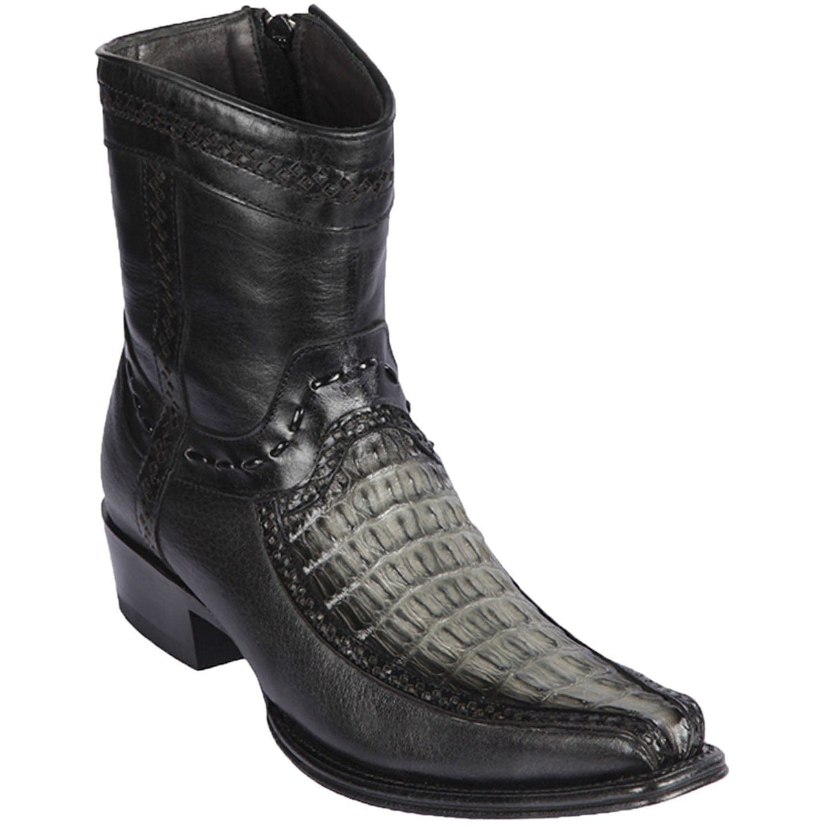 Men's Los Altos Caiman Tail and Deer European Toe Short Boots 76BF01