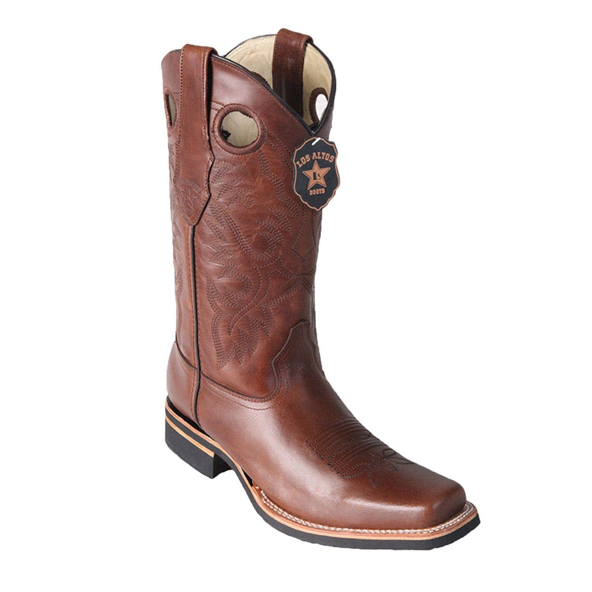 Men's Los Altos Genuine Leather Rodeo Square Toe Boots 813E27
