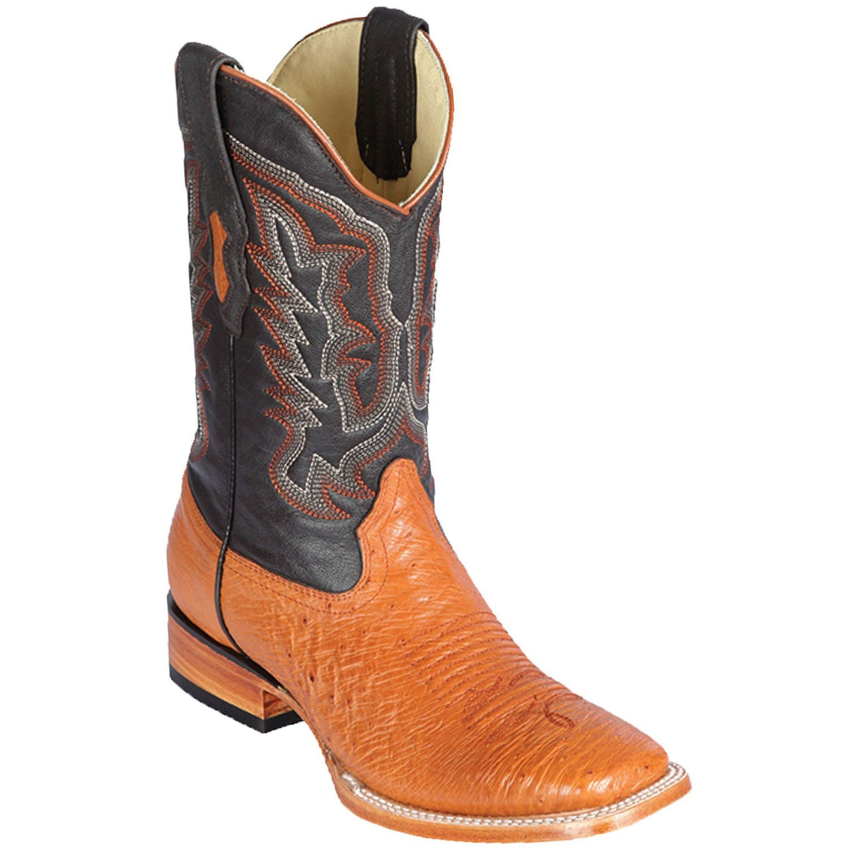 Men's Los Altos Smooth Ostrich Wide Square Toe Boots 82797-B