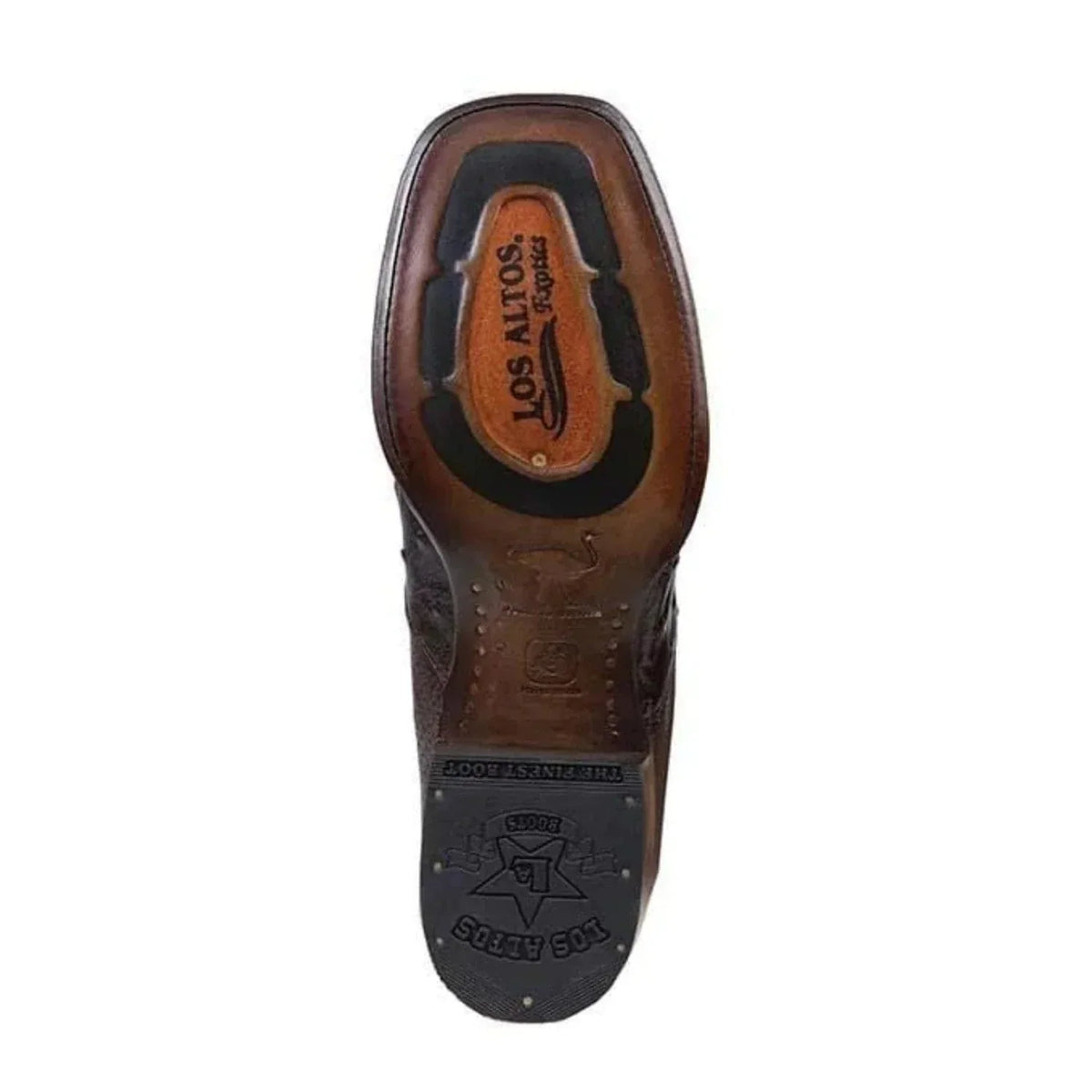 Los Altos Men's Square Toe Ostrich Short Boots LAB-82BV03
