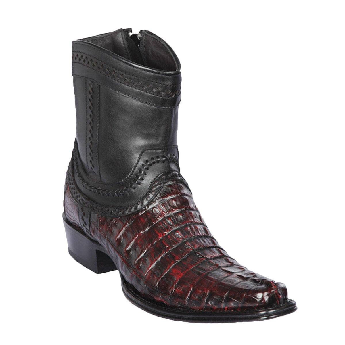 Men's Los Altos Caiman Tail European Toe Short Boots 76B01