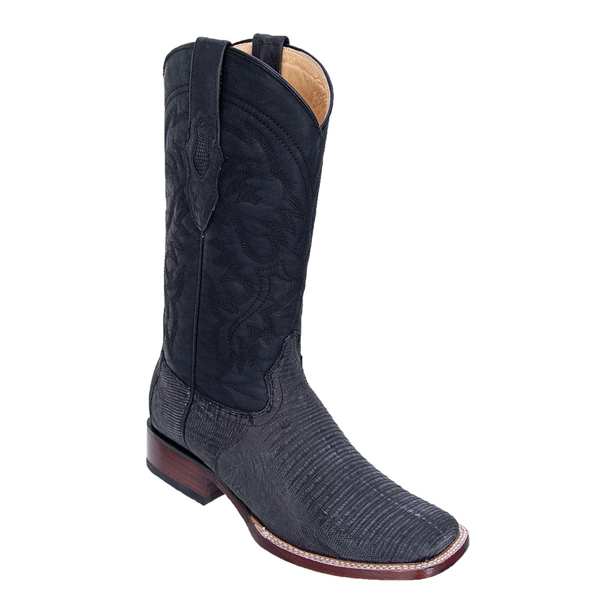 Men's Los Altos Lizard Skin Wide Square Toe Boots 82207