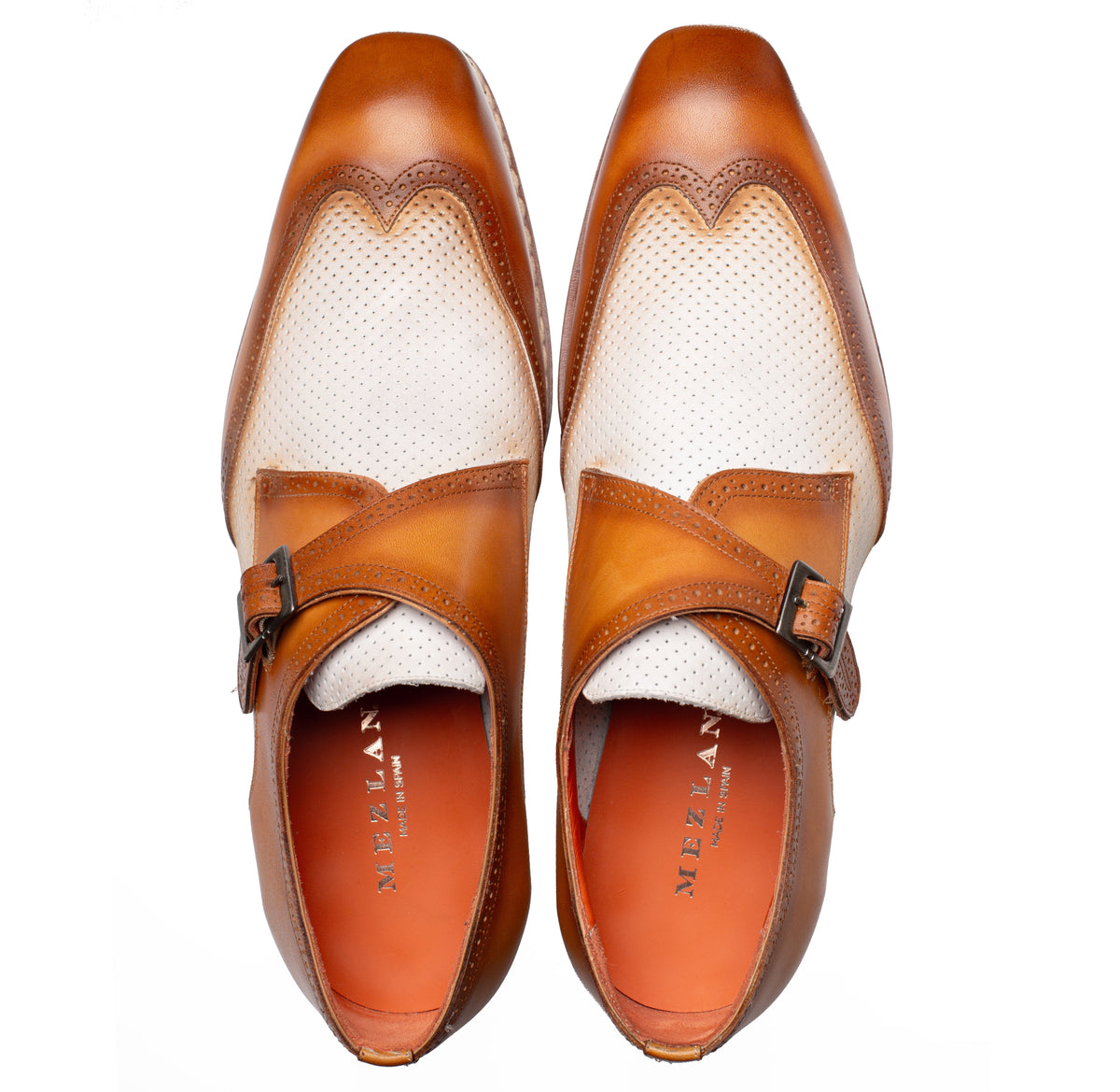 Mezlan Blanes Spectator Monk Strap