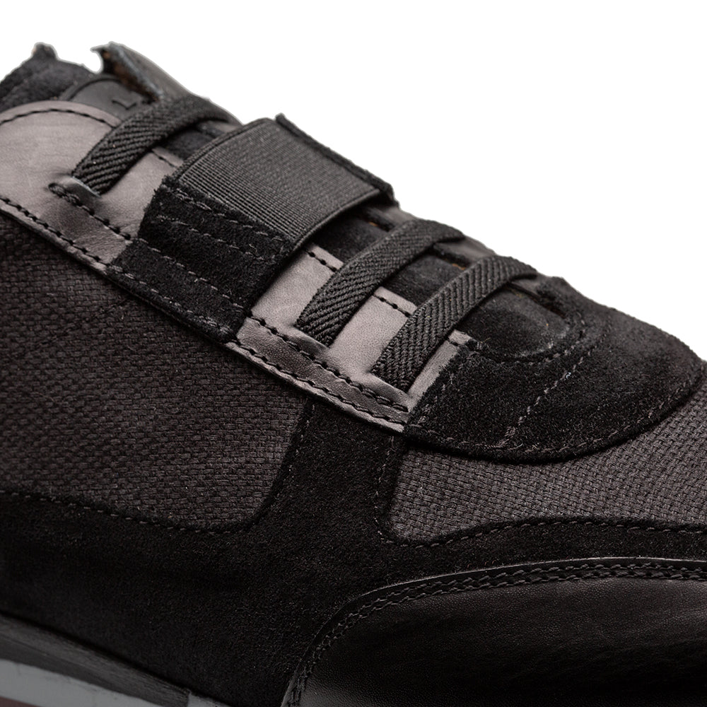 Mezlan Riumar Suede/Linen Sneaker