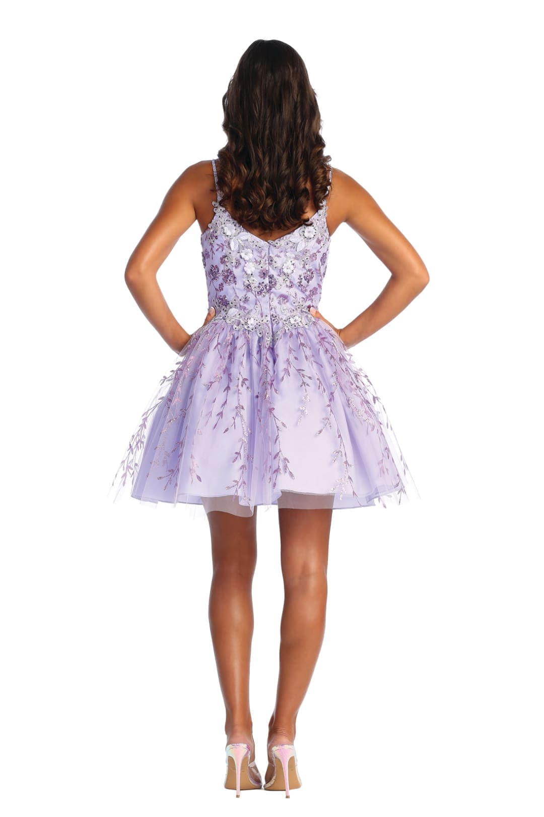 Quince Dama Dresses - Short Quinceanera Dresses in Color Lilac