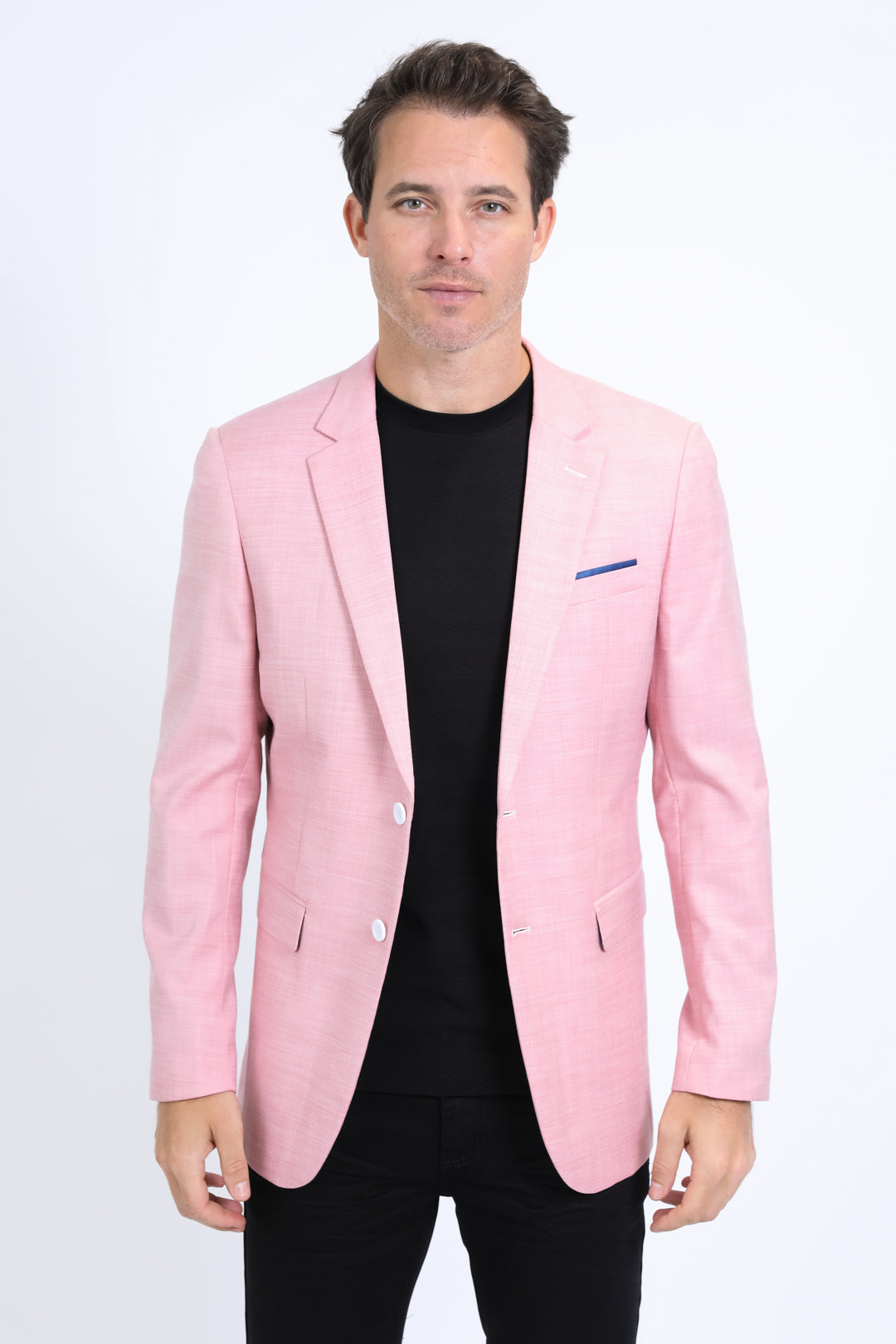Men’s Pink Sport Coat – Modern Fit Stretch Blazer for Evening Wear