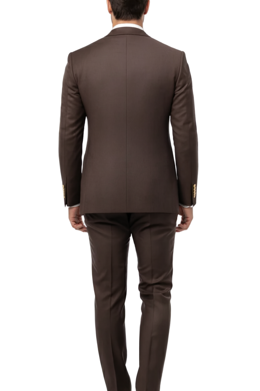 Mens Double Breasted Suits Gold Buttons - Brown Suit - Double Breasted Blazer