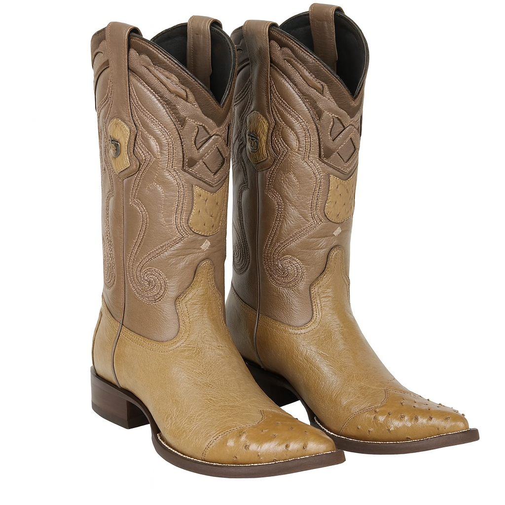 Men's Wild West Smooth Ostrich Skin 3X Toe Boots 29504-B