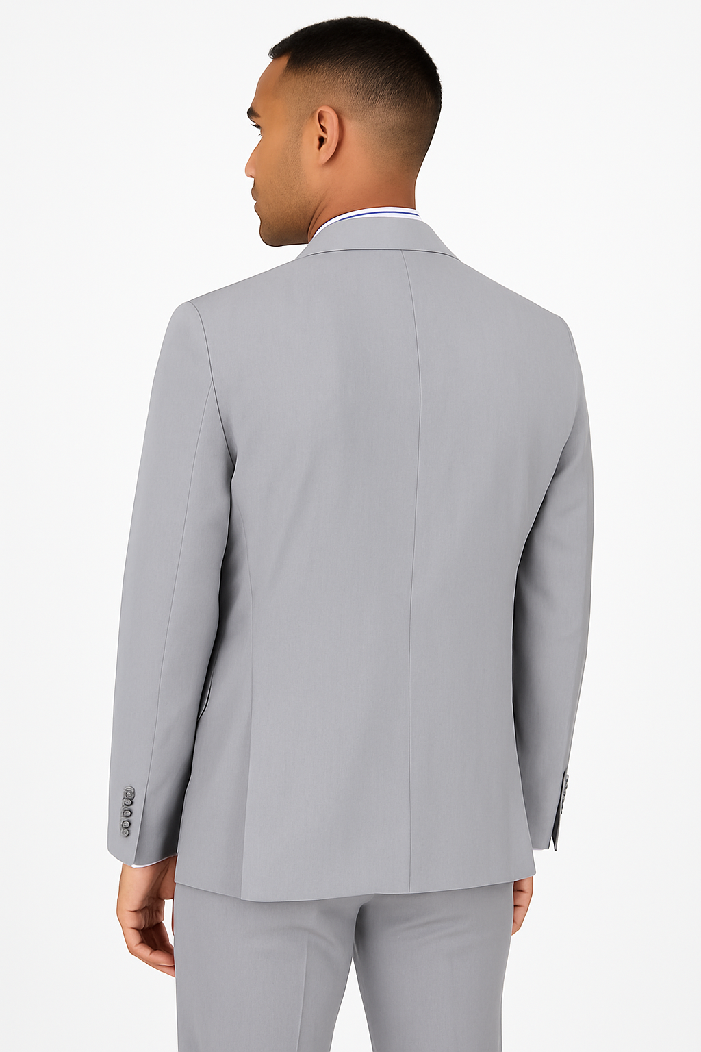Ultra Slim Fit 2 Piece Suit Stretch Fabric in Solid Gray