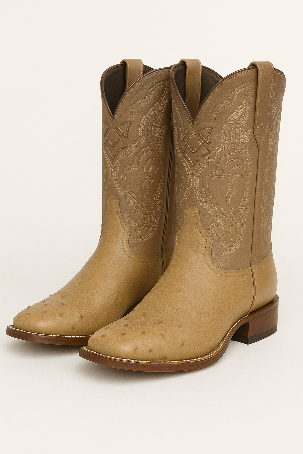 Men's Wild West Smooth Ostrich Skin 3X Toe Boots 29504-B