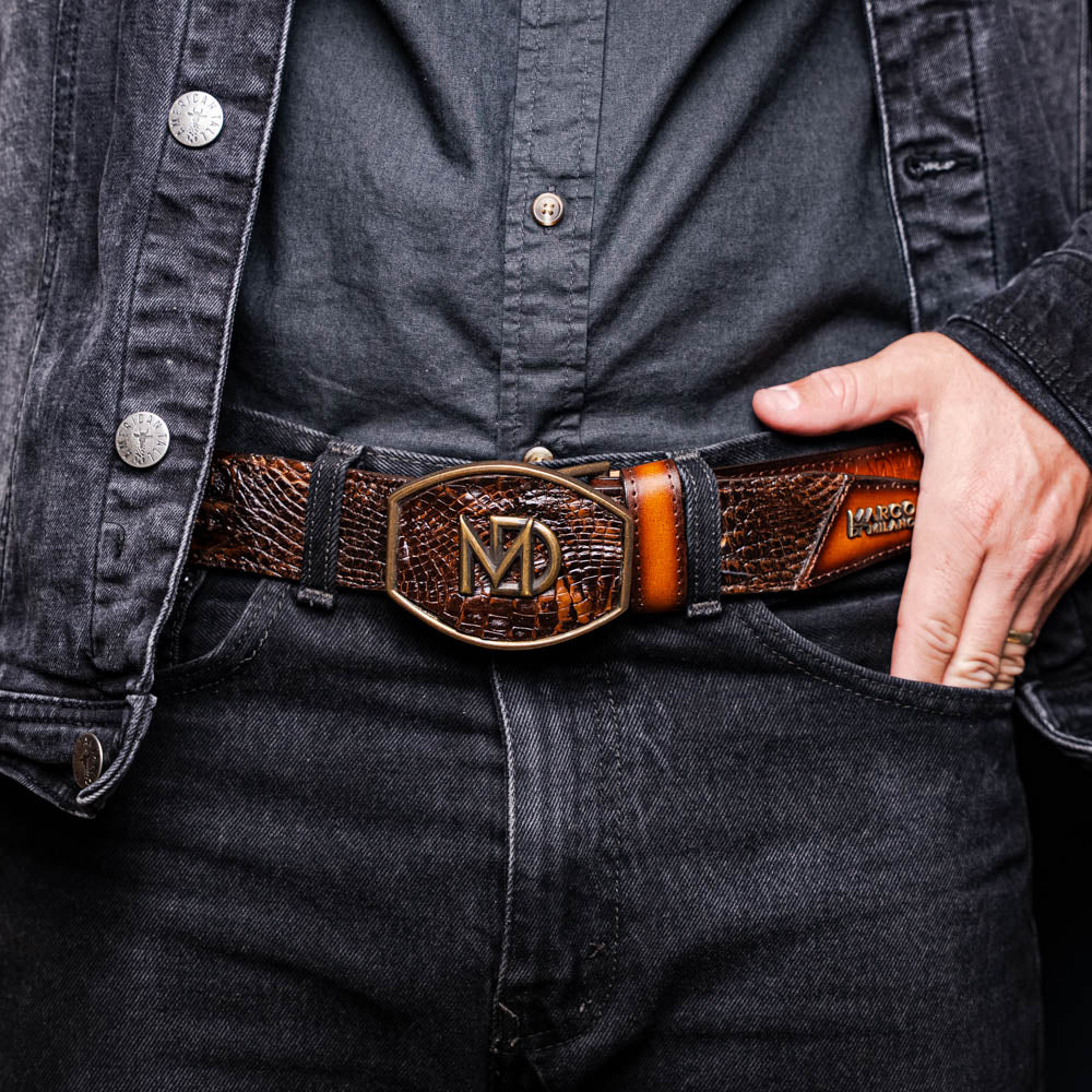 Marco Di Milano Montana Belt Aged Brown