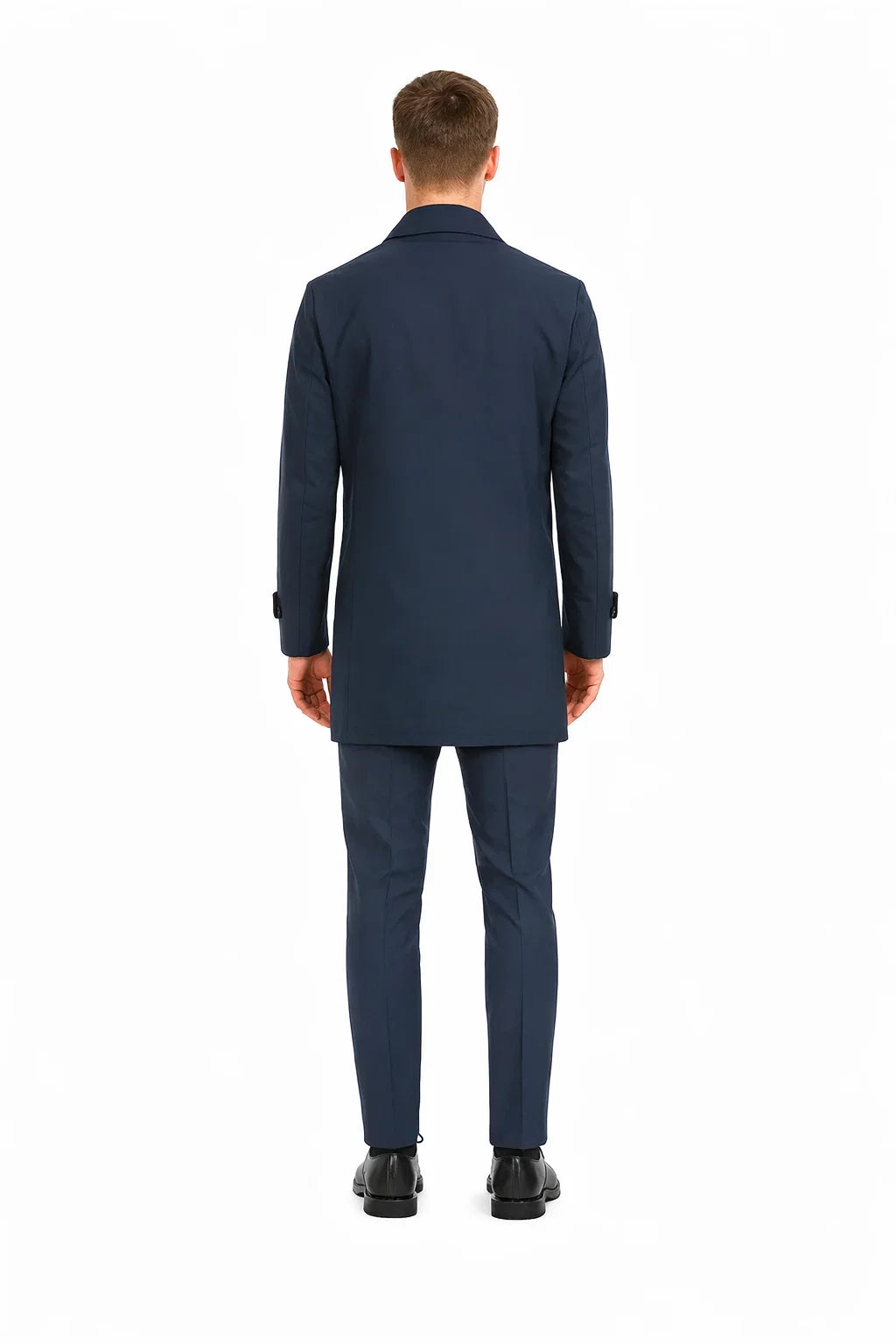 Nylon Raincoat with Removable Liner - Navy Blue-New Designer Collection