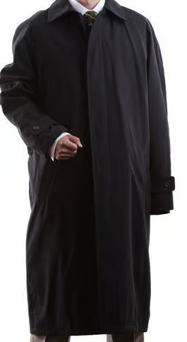 Men’s V for Vendetta Inspired Black Trench Coat – Long Gothic Full-Length Overcoat