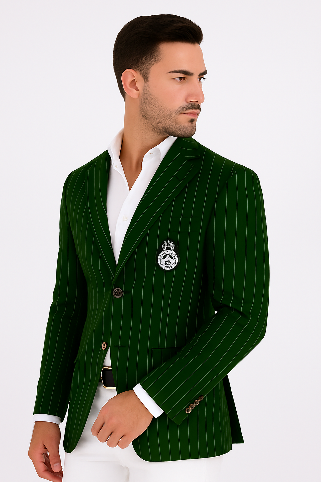 Royal Blue Pinstripe Blazer With White Pants - Suit Party Blazer - New Arrival