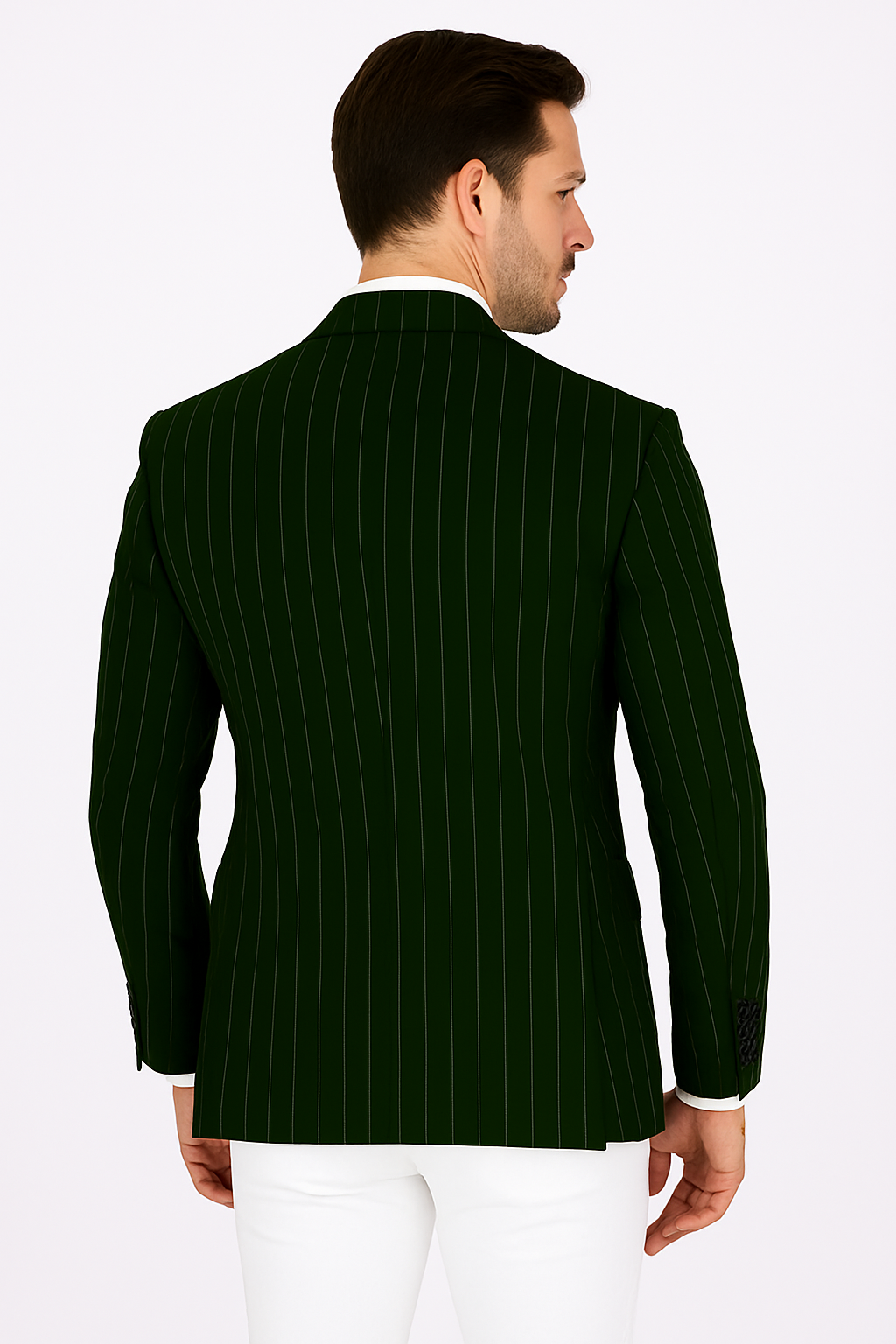 Royal Blue Pinstripe Blazer With White Pants - Suit Party Blazer - New Arrival