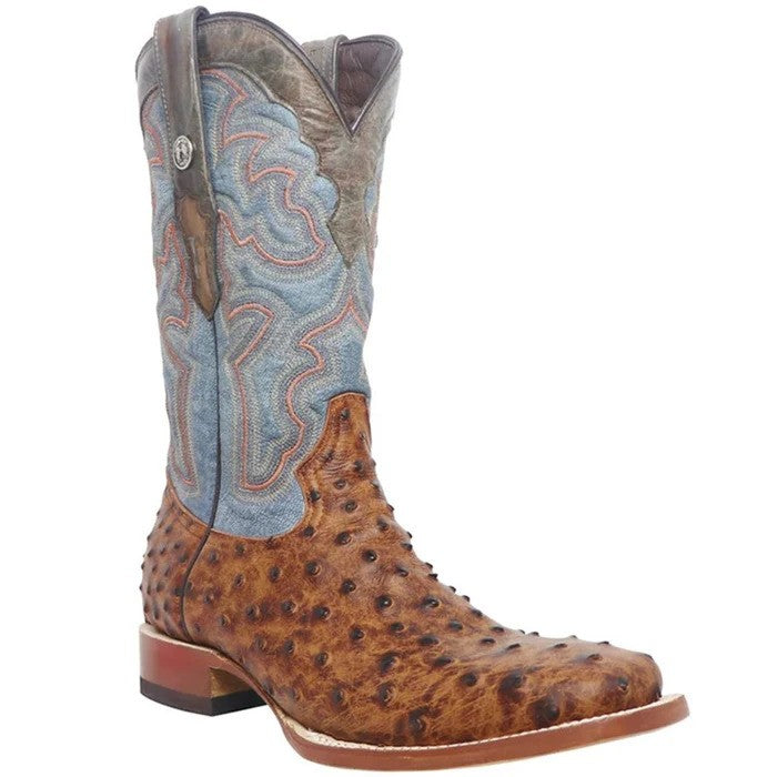 Zapato BotÃn Piel Avestruz - Mens Ostrich Boot in 3 Colors