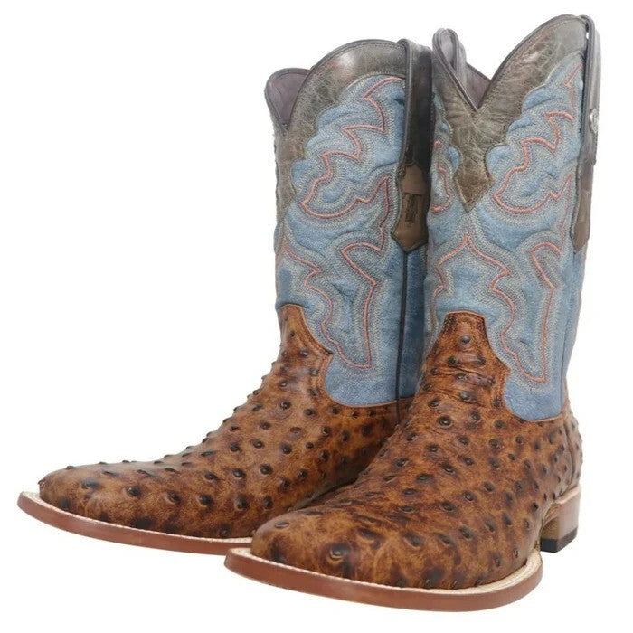 Zapato BotÃn Piel Avestruz - Mens Ostrich Boot in 3 Colors