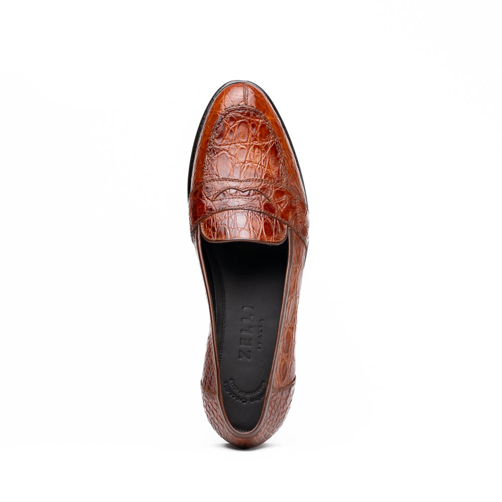 Zelli Tuscany Crocodile Slip-On Cognac (11-119-CGN)