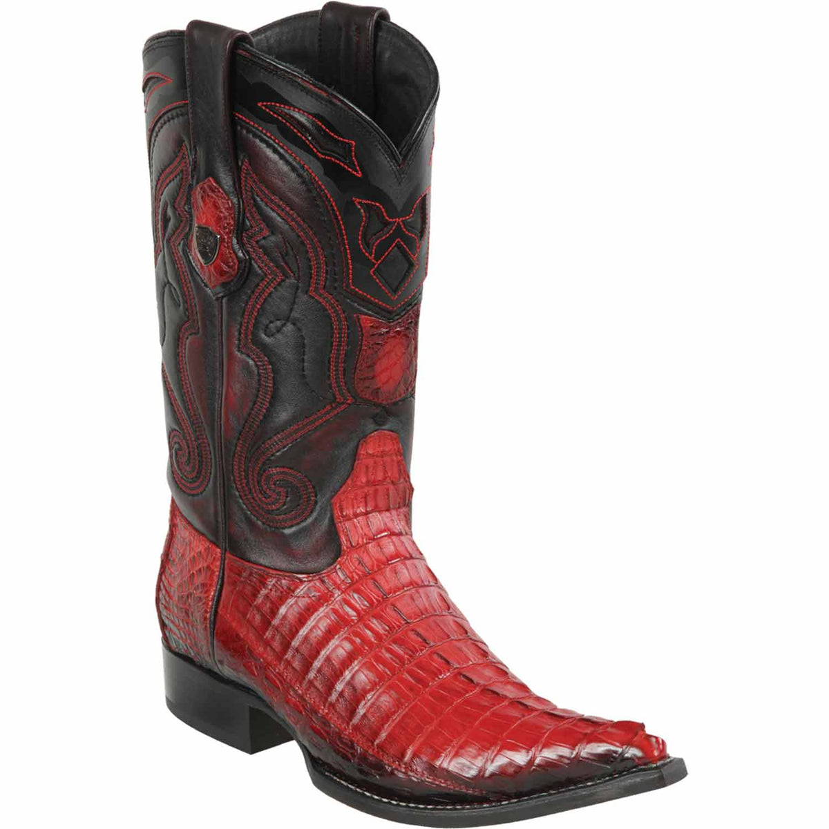 Men's Wild West Caiman Tail Skin 3X Toe Boots 29501-C