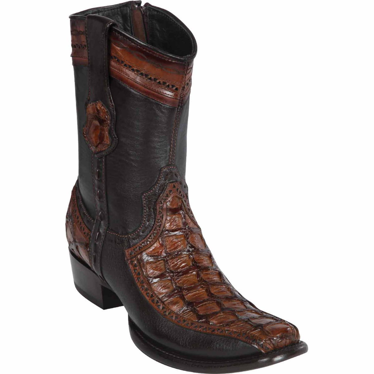 Men's Wild West Monster Fish with Deer Dubai Toe Short Boots 279BF10-A