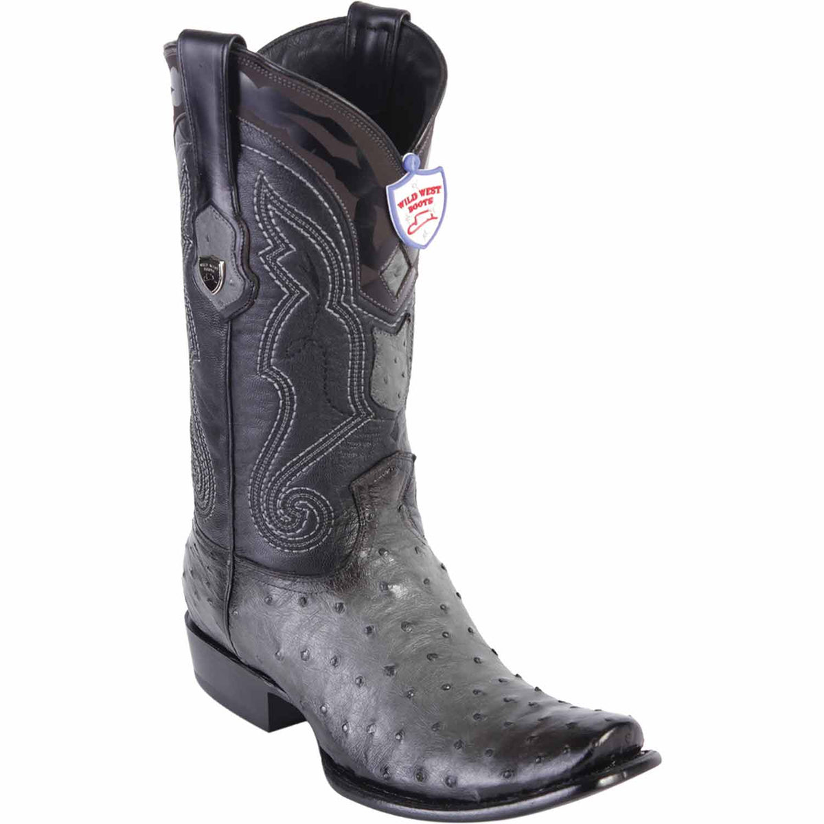 Men's Wild West Ostrich Skin Dubai Toe Boots 27903