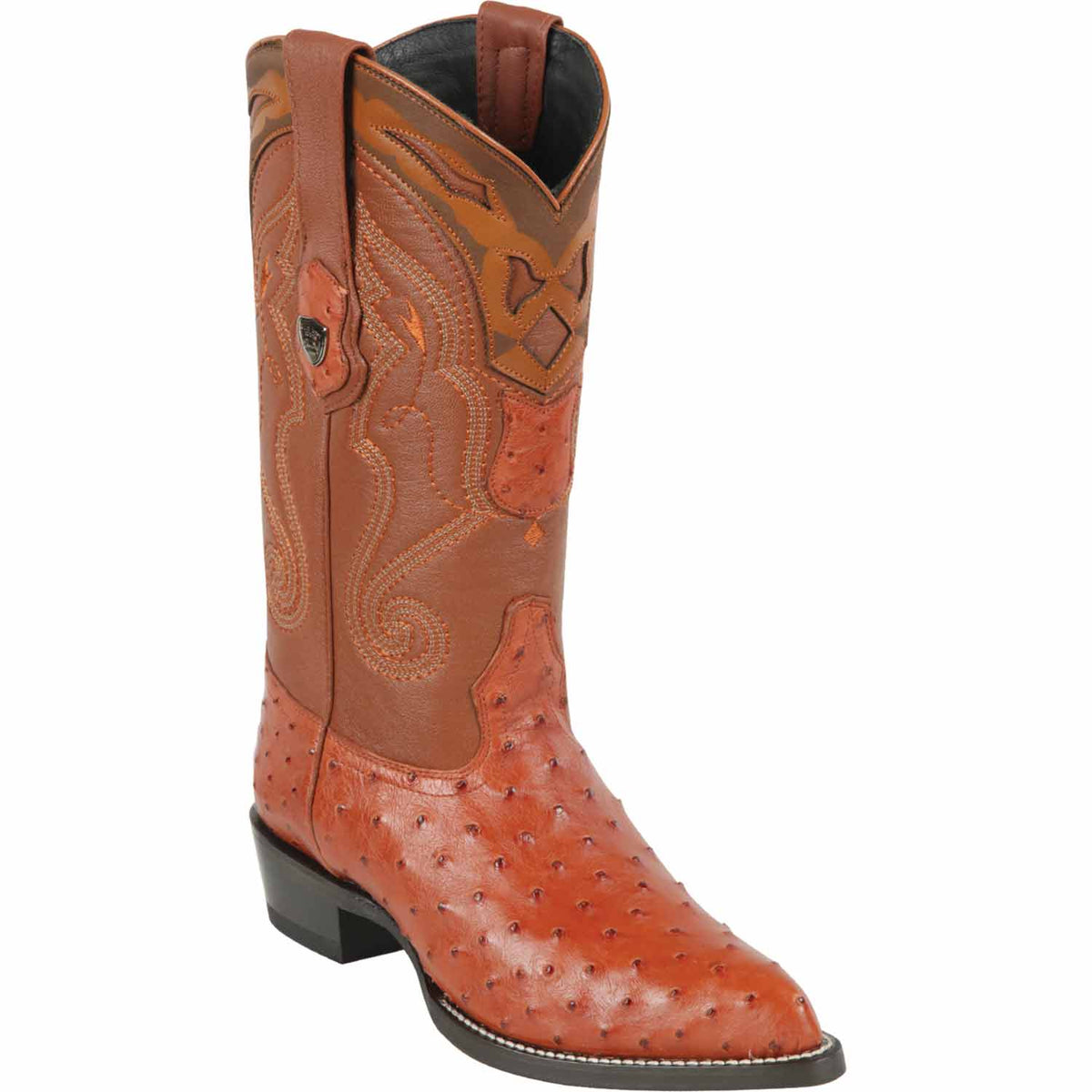 Men's Wild West Ostrich Skin J Toe Boots 29903-A