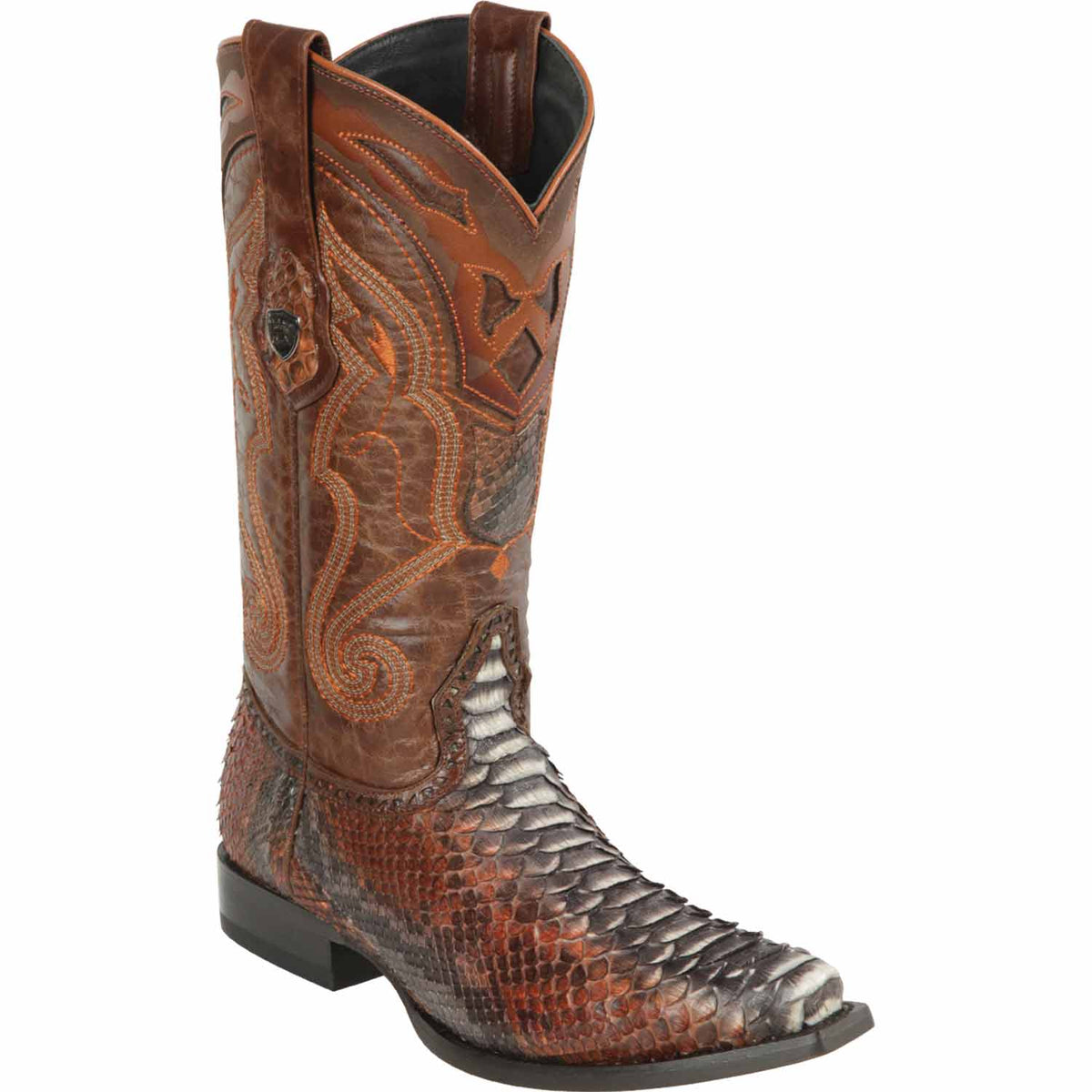 Men's Wild West Python Skin Snip Toe Boots 29457