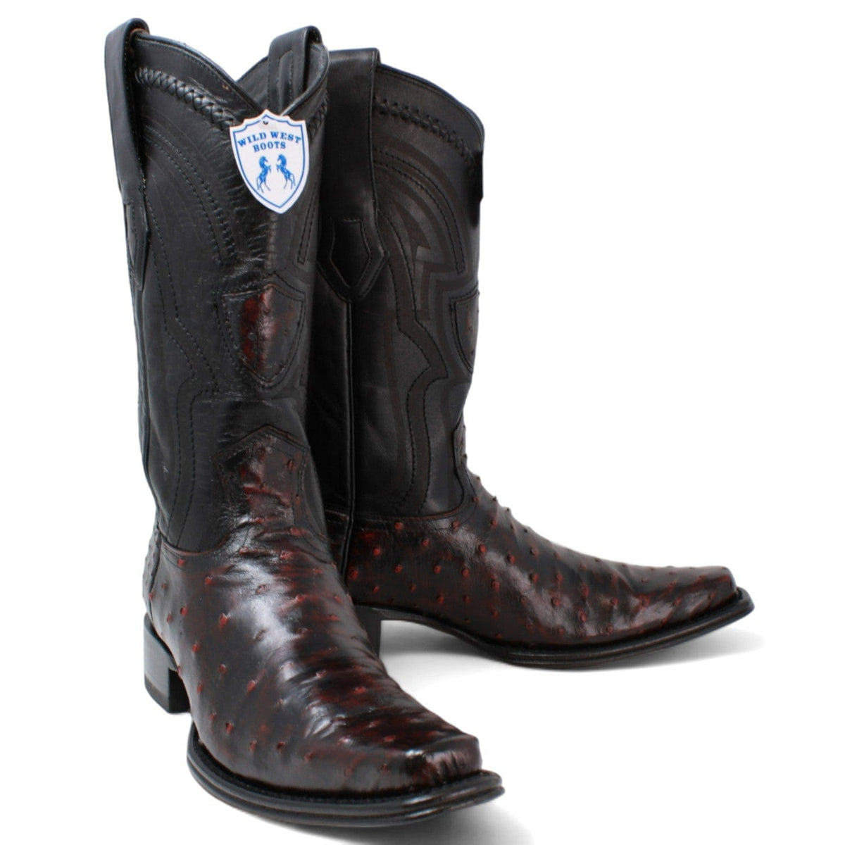 Men's Wild West Full Quill Ostrich European Toe Boots 277L03