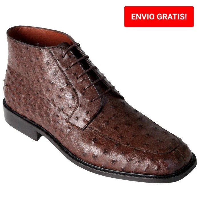 Zapato BotÃn Piel Avestruz - Mens Ostrich Boot in 3 Colors