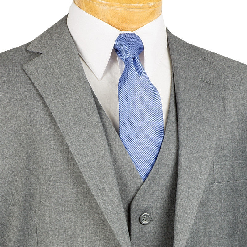 Morgan Collection - Regular Fit 3 Piece Suit 2 Button Medium Gray