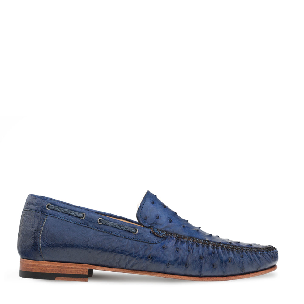 Mezlan Genuine Ostrich Moccasin Slip On