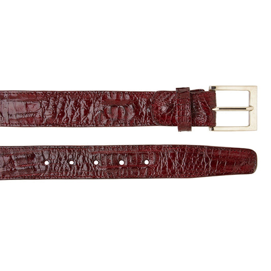 Belvedere Caiman Belt- Burgundy