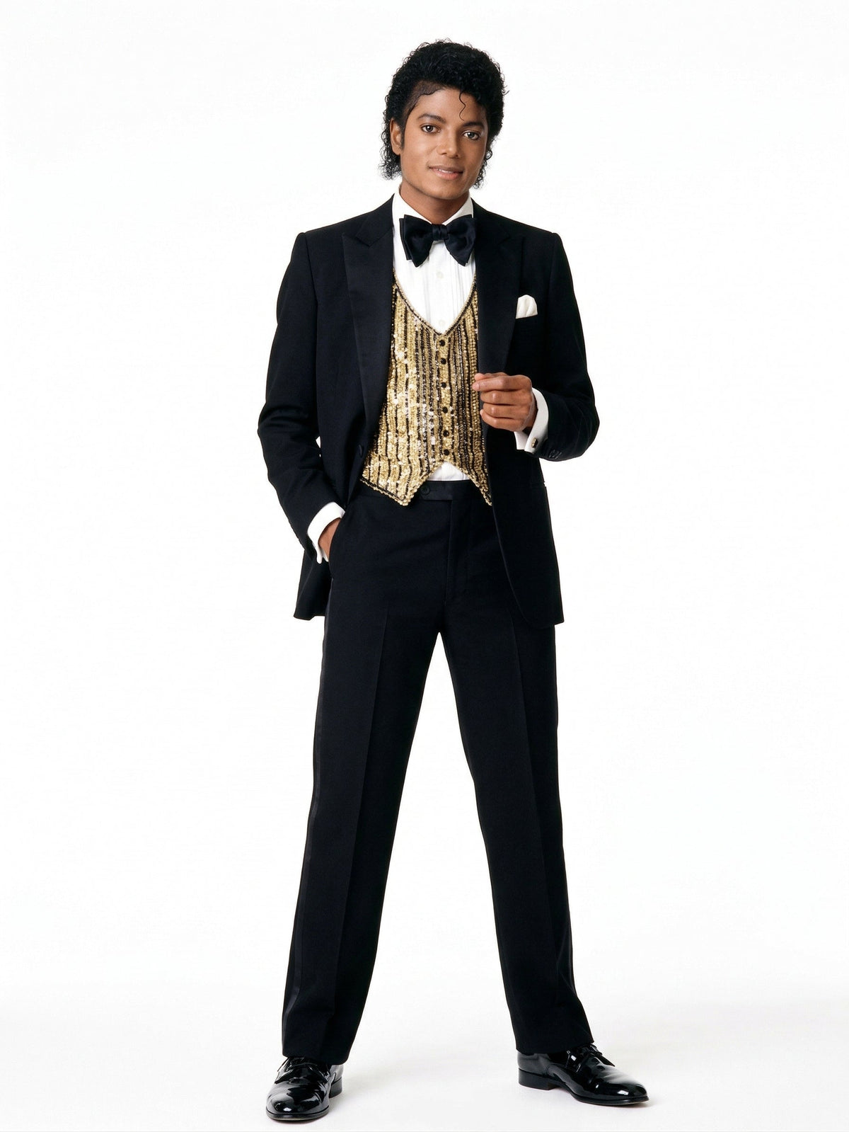 Men’s Black Tuxedo Blazer Michael Jackson Award Ceremony Vintage Jacket – Classic Formal, Elegant Party Dinner Jacket