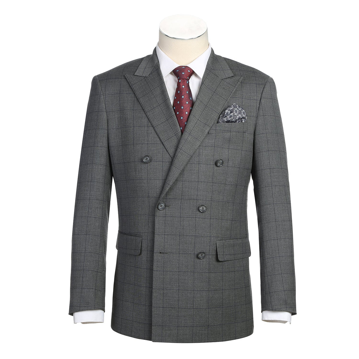 293-44 Men's Double-Breasted New Slim Fit Suits