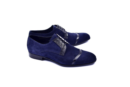 Corrente 2432 Suede Lace-Up - Navy