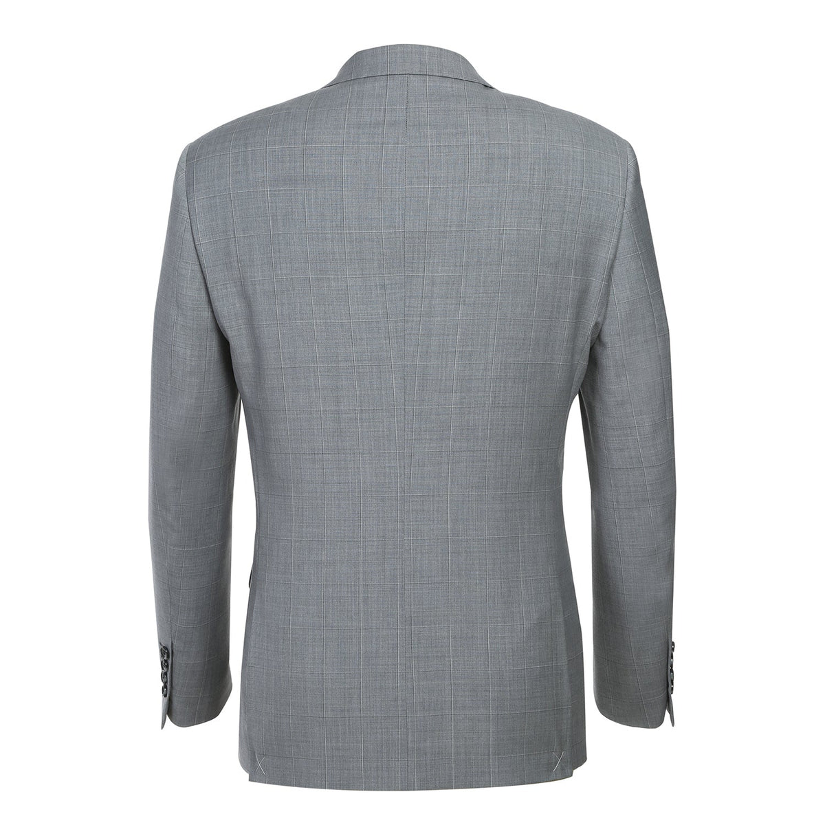 564-1 Men's Classic Fit Wool Blend Stretch Checked Suit