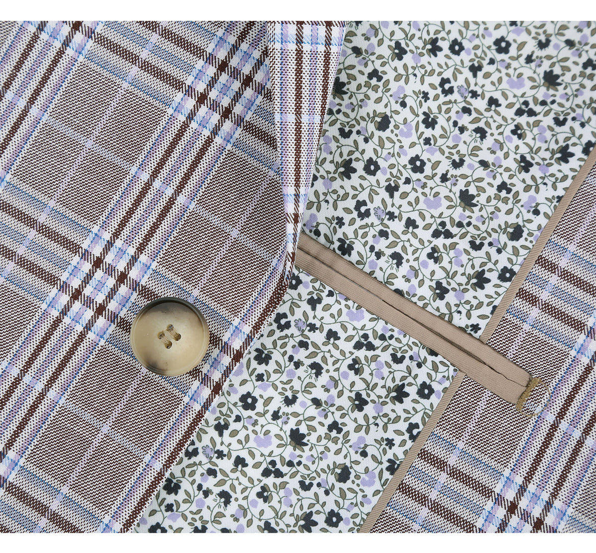 292-7 Men's Slim Fit 2-Piece Single Breasted Check Dress Suit