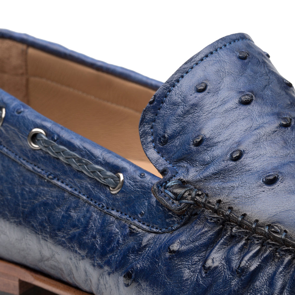 Mezlan Genuine Ostrich Moccasin Slip On