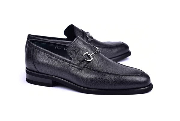 Corrente 5844 Supple Deerskin Slip-On Loafer - Black