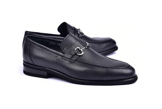 Corrente 5844 Supple Deerskin Slip-On Loafer - Black