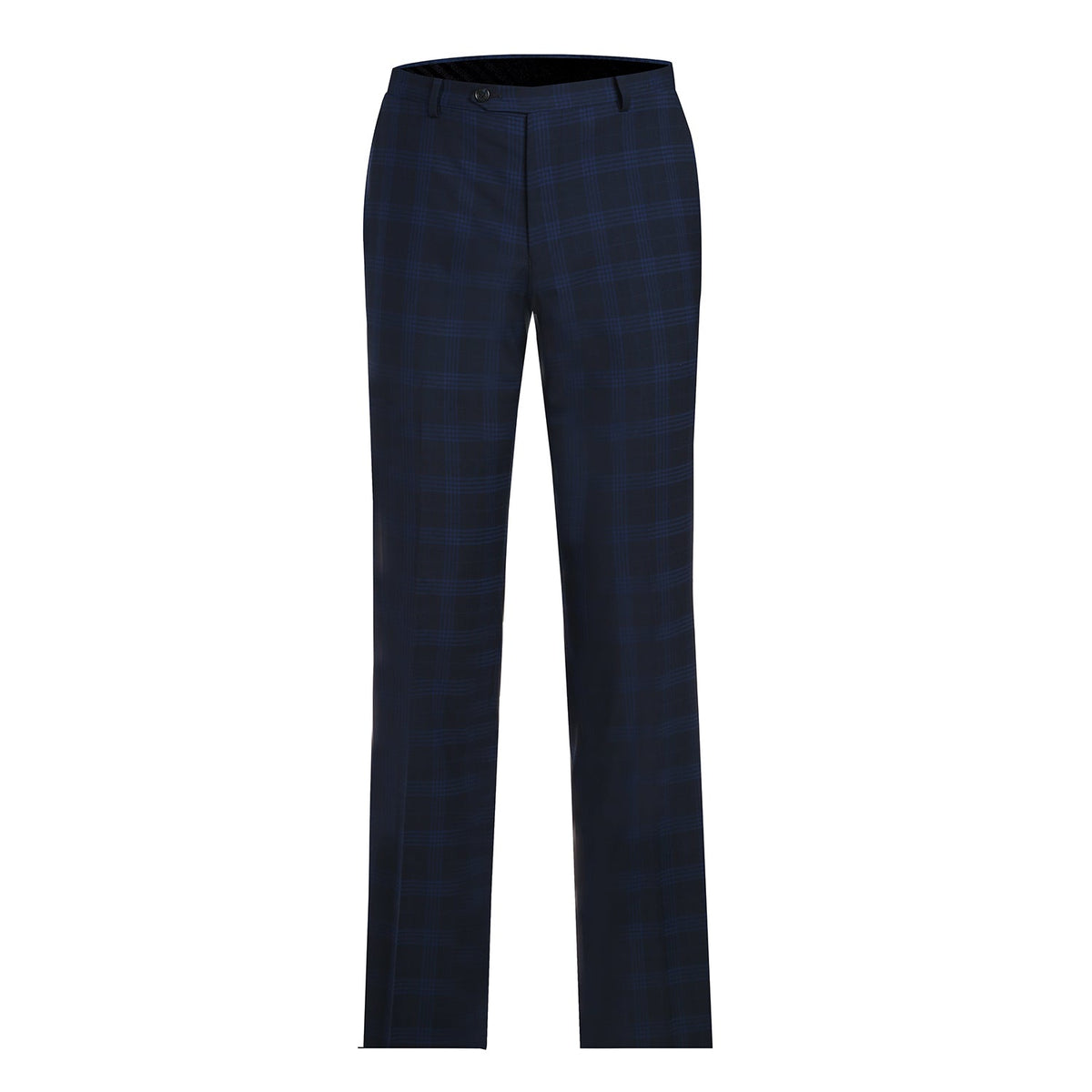 564-3 Men's Slim Fit Wool Blend Stretch Checked Suit