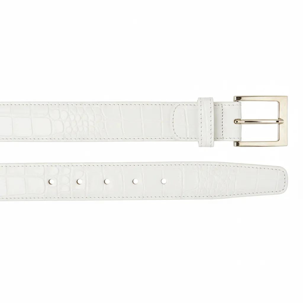 Belvedere Caiman Belt - White