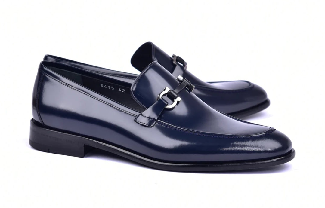 Corrente 6415 Calfskin Slip-On Loafer - Navy