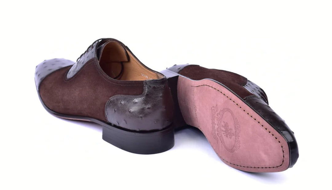 Corrente 6708 Cap-Toe Lace-Up Oxford - Brown